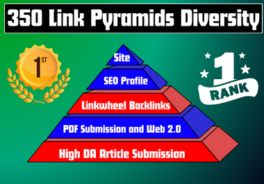 I Will Provide 350 Link Pyramids Diversity Upto 60,  70,  80,  90 DA