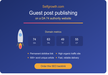 I will write andpublish SEO guest post on SelfGrowth DA 74 site with permanent dofollow backlink