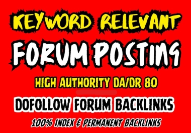 High DA-PA Niche Forum Posting