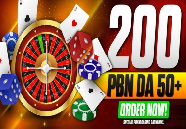 50 PBN Backlinks for Poker,  Gambling,  and Online Casino Sites