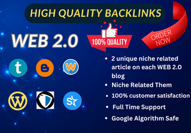 85+ WEB 2.0 SEO Backlinks high DA PA sites