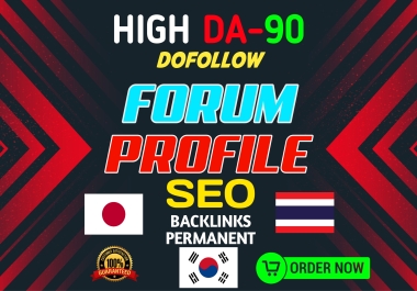 I will make 999 forum profile high da dofollow seo backlinks