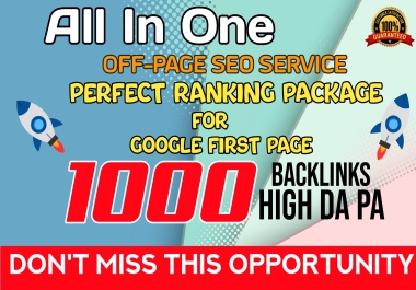 I will do 1000 all in one off page high da SEO backlinks package