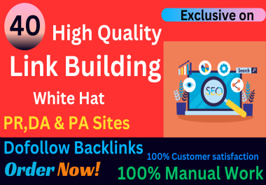 I will do 40 pr9 high quality backlinks from authority domains