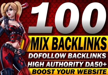 I will Build 100 Dofollow High Quality Mix Seo Backlinks high da pa