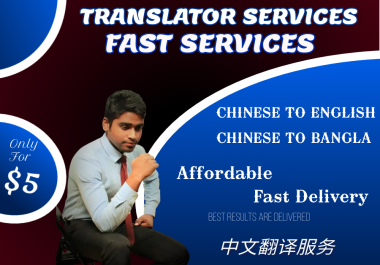 I can provide professional english and chinese translation service