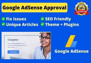 I will Provide Google Addsense Approval Guarantee Service