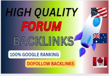 I will do 70 forum posting backlinks manually on high da pa websites