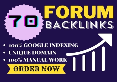 I will provide you 70 forum backlinks for your website ranking
