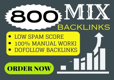 I will give you 800 mix backlinks to increase your website traffic
