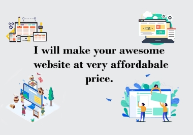 I will create a responsive website using HTML CSS javascript