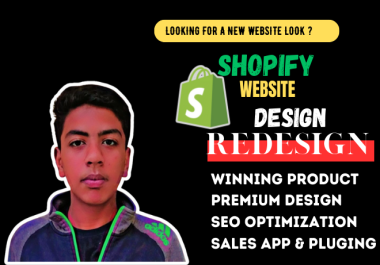 I will design shopify dropshipping website shopify store redesign shopify website