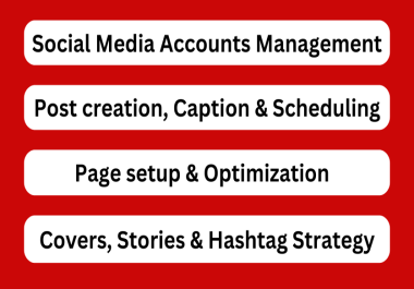 I will be your active Social Media Manager for a Month