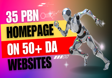 Premium 35 Homepage PBN on 50+ DA websites