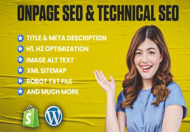 I will do onpage SEO and technical optimization of wordpress shopify