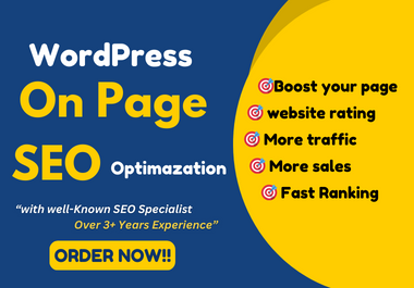 I will Provide you WordPress on Page SEO for Higher Ranking