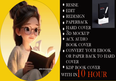 i will create and resize your book cover with in 10 hours