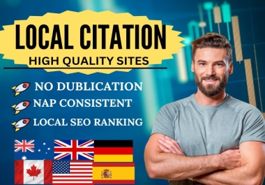 I will provide 70 local citations for local seo and map ranking