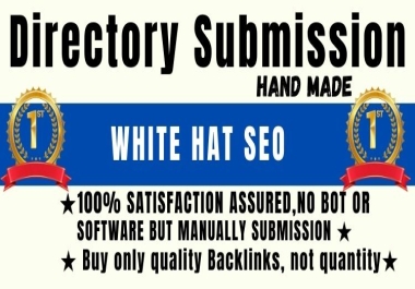 White Hat 150 Web Directory Submissions Dofollow manually Backlinks