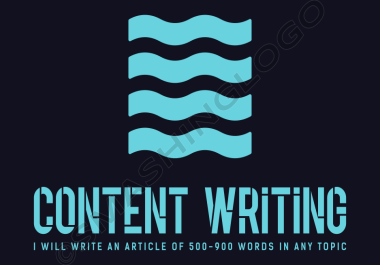 I can provide an article of 500-900 words in any topic in a affortable price.