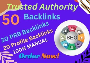 Mixed Offer 50 + Backlinks 30 PR9 + 20 Profile Backlinks DA 50+ SEO Boost Your Website Google rank
