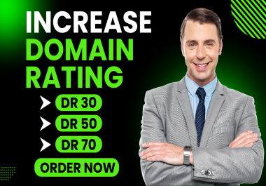 I will Increase dr arhrefs domain rating upto 30+ with seo authority backlinks
