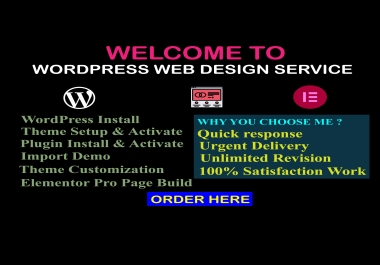 I will design your modern wordpress website