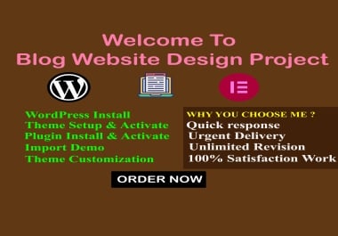 I will design responsive blog website in 48 hours