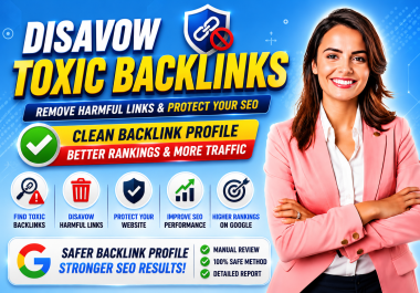I will remove spam score of your website and disavow bad backlinks