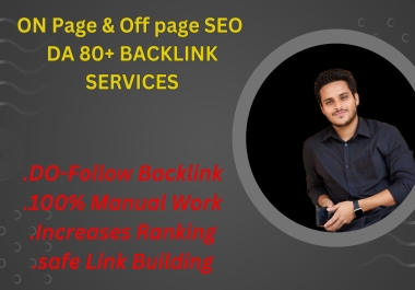 I will do Off page SEO,  on page seo and backlink Services