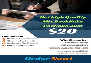 Get High Quality SEO Backlinks service package for google rankings