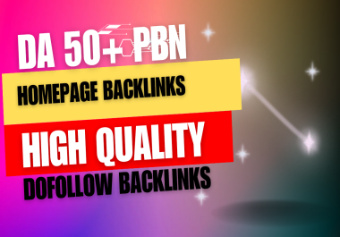 I will 50 PBN DA 50 Plus Home Page Permanent PBN Links