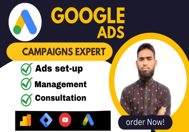 I will be a manager setup google PPC ads campaigns