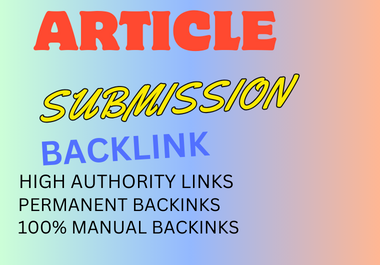 50 article submission contextual backlink from high da 90 website.