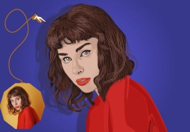 I will Draw Digital Vector Portrait from Your Photo