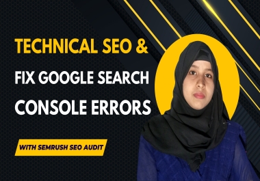 I will fix google search console errors and technical seo
