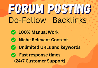 I will create 60 High-Quality Forum Posting Backlinks to Dominate Search Rankings