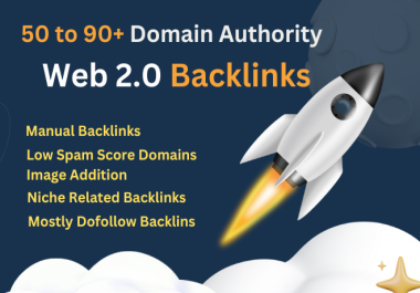 I will do 50 web 2.0 backlinks on high domains authority.