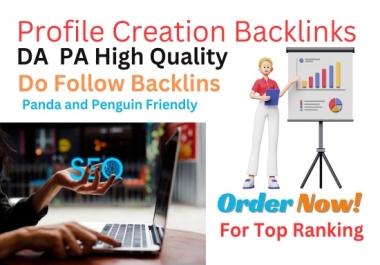 I Will Create 50 High DA SEO Profile Creation Backlinks,  Link Building