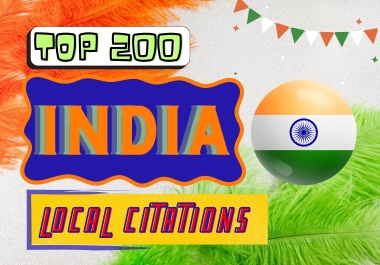 Top 200 India local citations and directory submission.