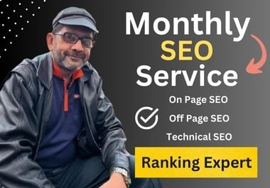 I will give complete monthly SEO services for ranking your websites.