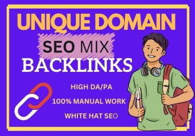 I will manually provide 200 mix backlinks to high da pa websites.