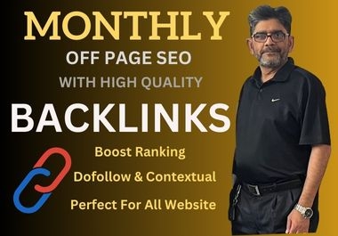 I will offer white hat backlinks and off page SEO services on a monthly basis.