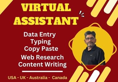 I will do professional virtual assistant for data entry,  web research,  and more.