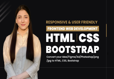 I will do frontend web development figma to html css bootstrap