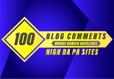 i will make 100 Blog Comments on High DA