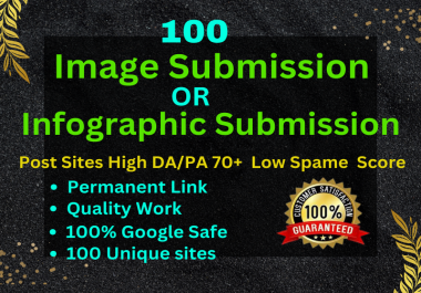 I will do manual infrographic or image submission on high authority sites