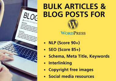 I will write articles for your wordpress website