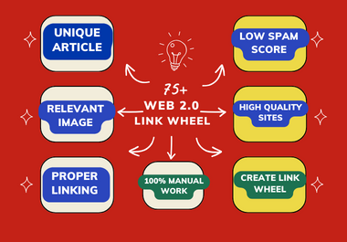 Boost Your Website's Ranking with 75 Expertly Crafted Link Wheel SEO Backlinks