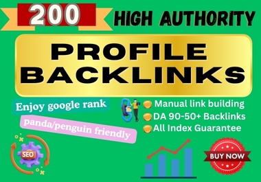 I will make 200 Permanent & Powerful Profile Backlinks.